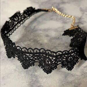 Elegant Black Lace Choker Necklace